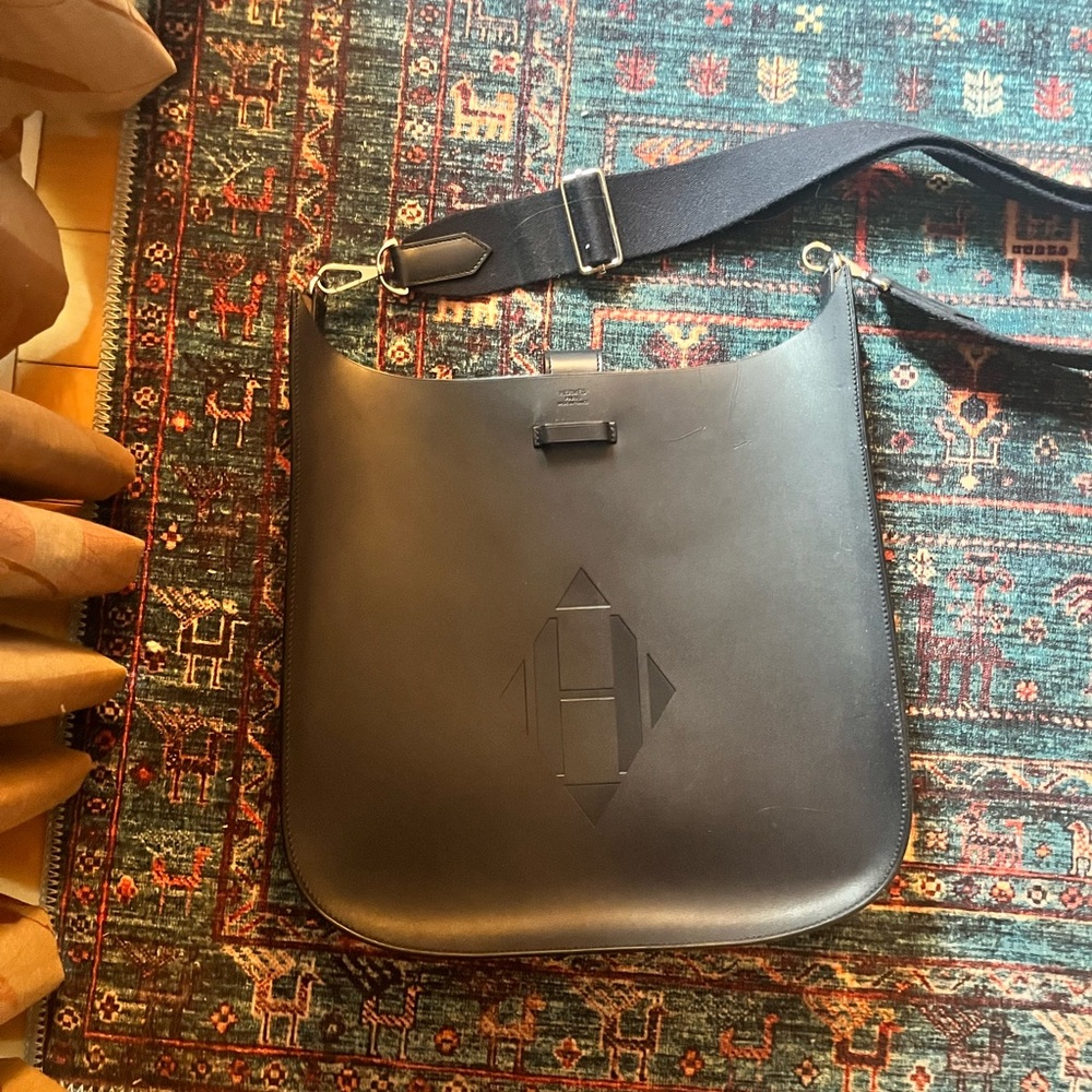 Hermes Evelyne GM Sellier Vache Hunter leather blue nuit